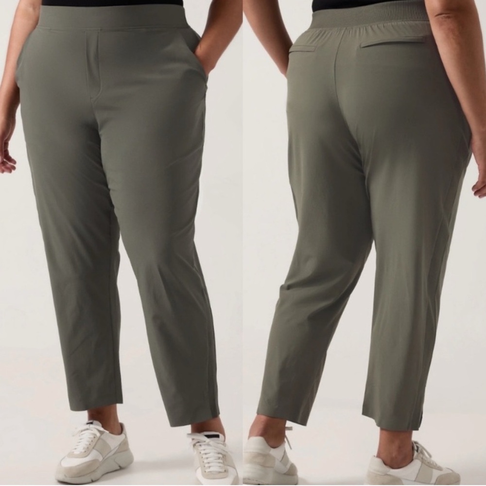 Athleta Brooklyn Ankle Pants - Mountain Green Size 16